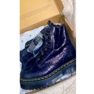 Molly iridescent crackled platform dr martens